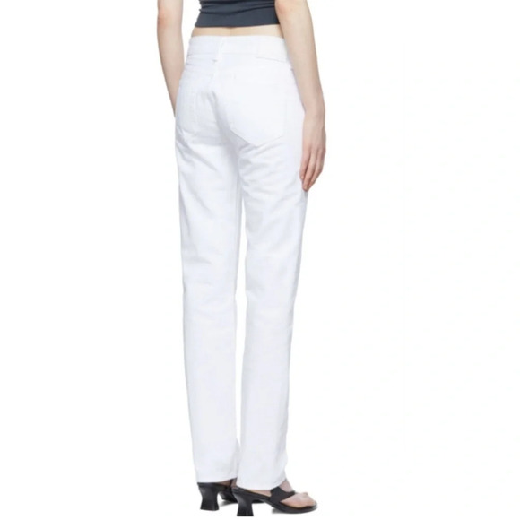 RAG & BONE Piper Low Rise Straight Jeans in Bright White - Picture 2 of 5